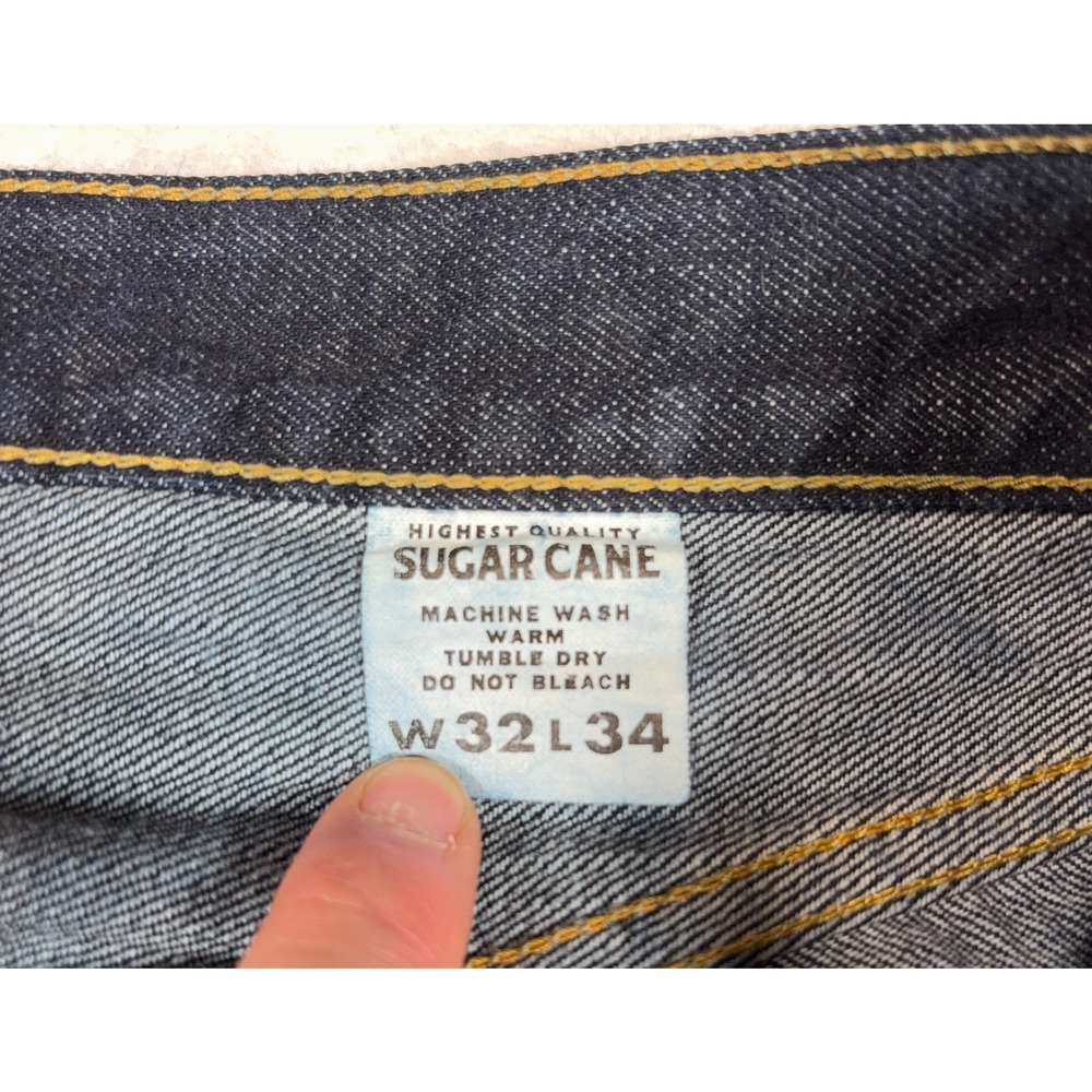 Sugar Cane 1966 Jeans W32 L34 Dark Wash Straight Leg - Picture 8 of 16